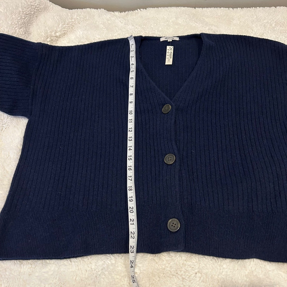 NWT Madewell Navy Womens Knit Cardigan Front Buttons‎ Size 2XL - Picture 2 of 6